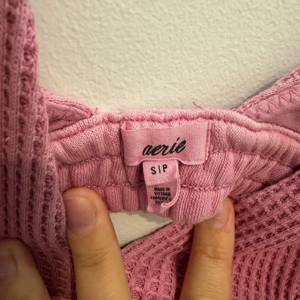 Aerie Waffle Cropped Tank Top